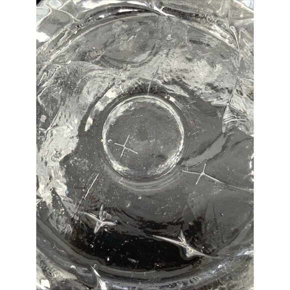 Scandinavian Wave Clear Vase Water Splash Vintage 7.5" Sweden Finland - Picture 8 of 8